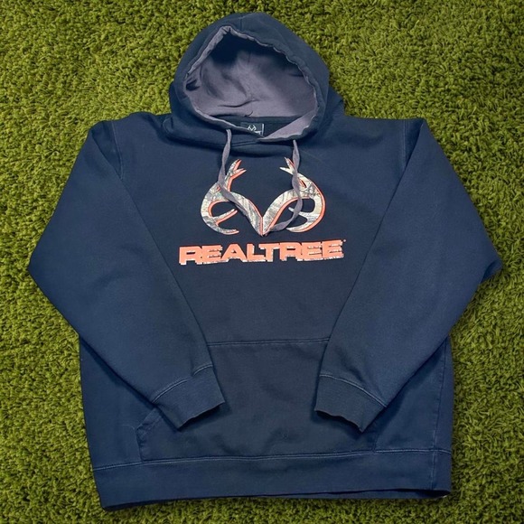 Y2K Realtree Camo Black Orange Logo Hoodie - Picture 1 of 6